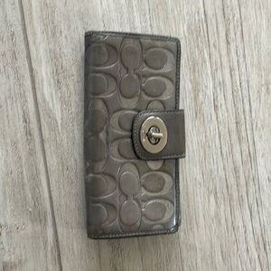 Pewter coach wallet